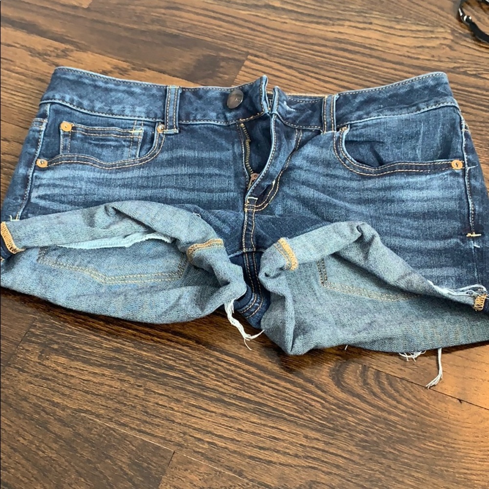 Blue denim jean shorts